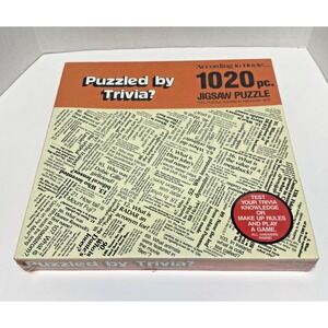 NEW! Vintage Hoyle Puzzled By Trivia 1020 pc Jigsaw Puzzle SEALED 1984 18"x26"